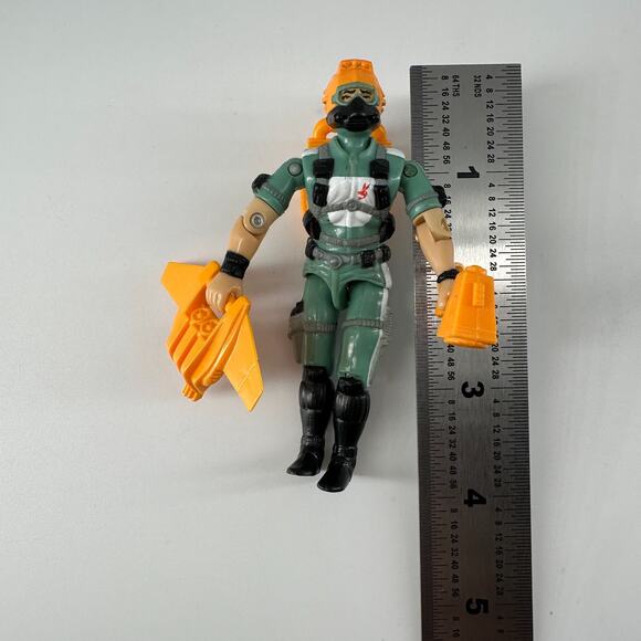 1986 Vintage GI Joe Wet Suit Seals With Accessories Figure - Picture 7 of 7
